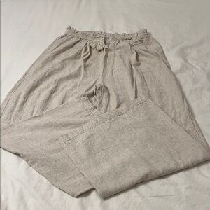 SHEIN Casual Cream Wide-Leg Pants